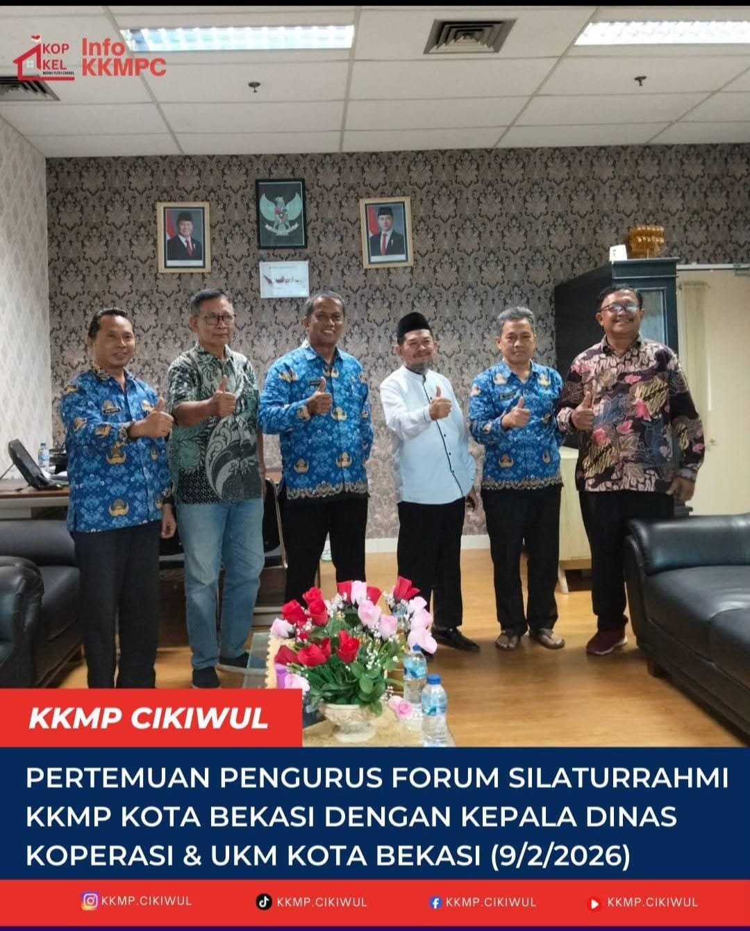 Pertemuan Pengurus forum Silaturahmi KKMP Kota Bekasi Dengan Dinas Koperasi Kota Bekasi
